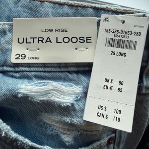 Abercrombie & Fitch Low Rise Ultra Loose Crochet style